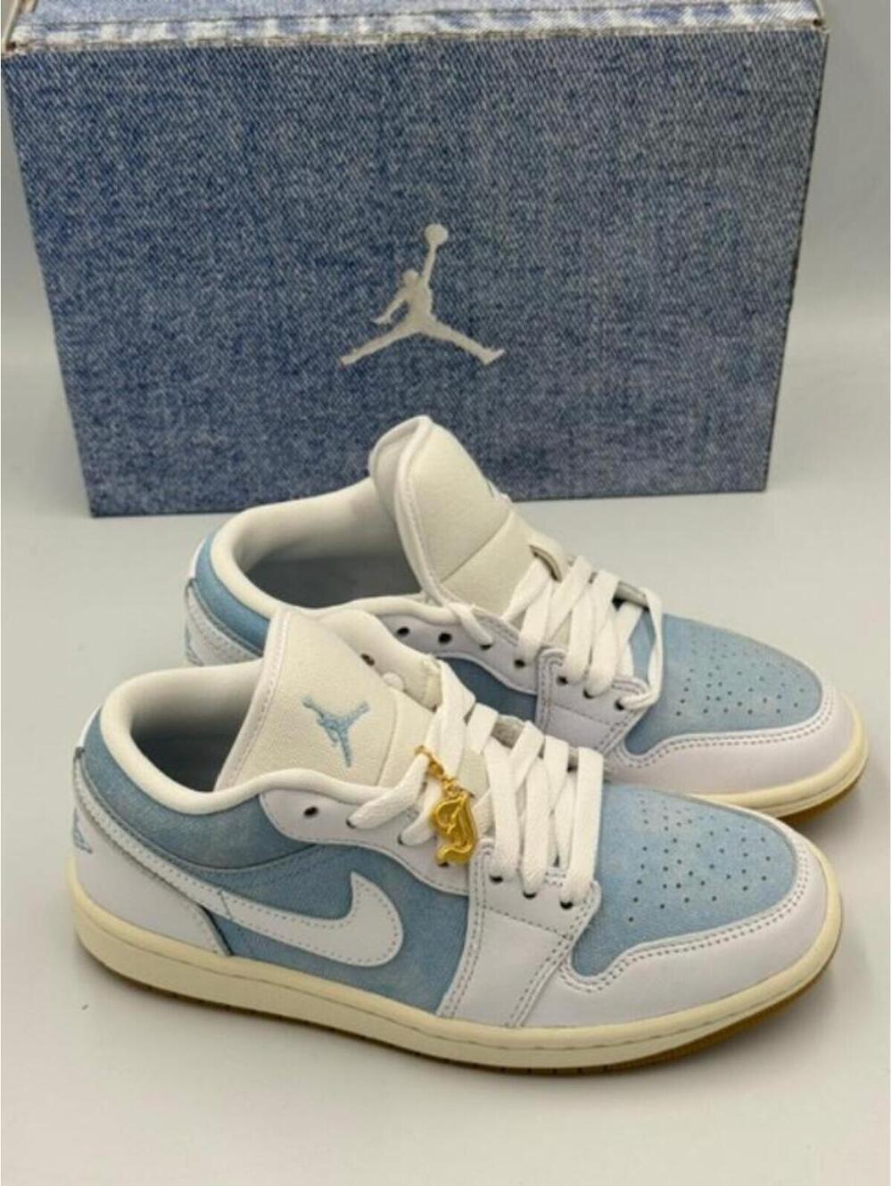 Nike Air Jordan 1 Low SE - Denim/Worn Blue White Women's 6